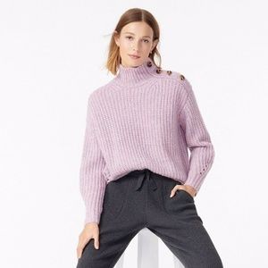 J. Crew Alpaca-blend Turtleneck with Buttons XL
